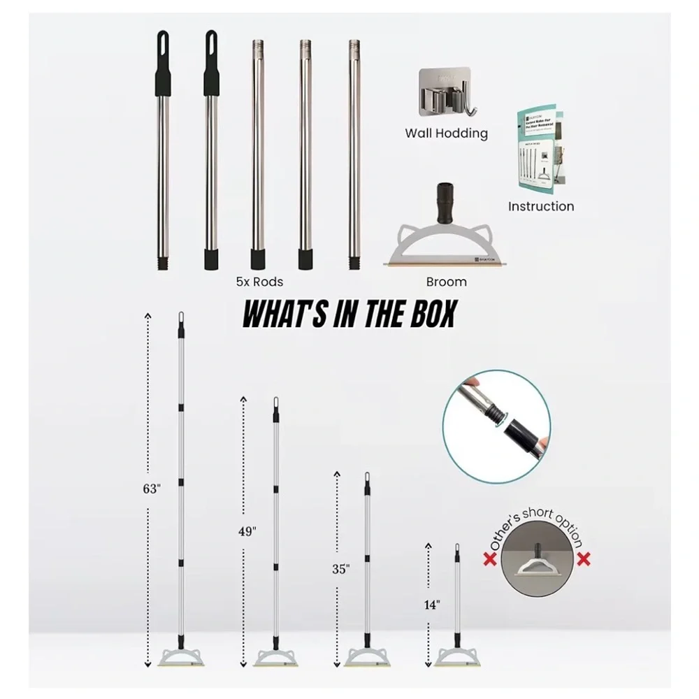 Enukycom Carpet Rake Pet Hair Removal